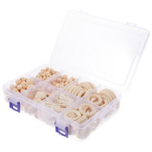 3Sets Round Wooden Beads with Rope for Jewelry Making and Home Decor
