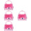 4Pcs Cute Pink Plastic Pirate Chest Small Treasure Storage Box 8