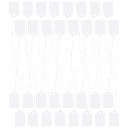 1200Pcs Blank White Hanging Tags with String for Clothes Pricing 2