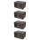 4Pcs Black Wooden Pirate Treasure Box Compact Storage Case 9