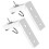 3Sets White L-Shaped Projector Screen Wall Mount Brackets 2