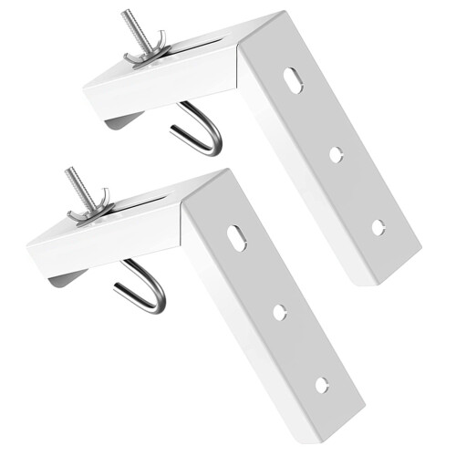 3Sets White L-Shaped Projector Screen Wall Mount Brackets 1
