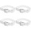 4Pcs Elastic White Softballs Belt Adjustable PU Baseball Belt 6