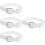 4Pcs Elastic White Softballs Belt Adjustable PU Baseball Belt 8