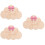 3Pièces Panneaux Annonce Bébé Bois Nuage Décoration Douce 8