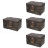 4Pcs Black Wooden Pirate Treasure Box Compact Storage Case 7