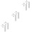 3Sets White L-Shaped Projector Screen Wall Mount Brackets 7