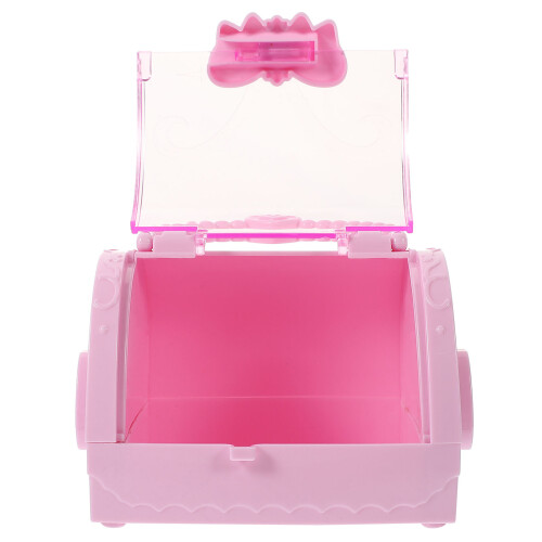 4Pcs Cute Pink Plastic Pirate Chest Small Treasure Storage Box 1