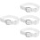 4Pcs Elastic White Softballs Belt Adjustable PU Baseball Belt 7