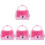 4Pcs Cute Pink Plastic Pirate Chest Small Treasure Storage Box 3