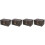 4Pcs Black Wooden Pirate Treasure Box Compact Storage Case 5
