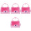 4Pcs Cute Pink Plastic Pirate Chest Small Treasure Storage Box 4