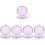 5Pcs Compact Purple Denture Storage Case Pc Material Portable Holder 7