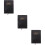 3Pcs Portable Black Office Planner Books Paper Note Pads 10