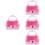 4Pcs Cute Pink Plastic Pirate Chest Small Treasure Storage Box 7