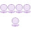 5Pcs Compact Purple Denture Storage Case Pc Material Portable Holder 6