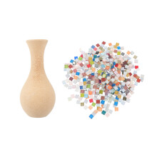 2Sets DIY Wooden Flower Bottle Kit Assorted Colors Creative Kids Vase