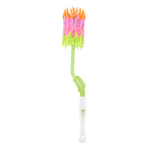 2Pcs Baby Bottle Brush Multi-Color Silicone Long Handle Cleaning Tool
