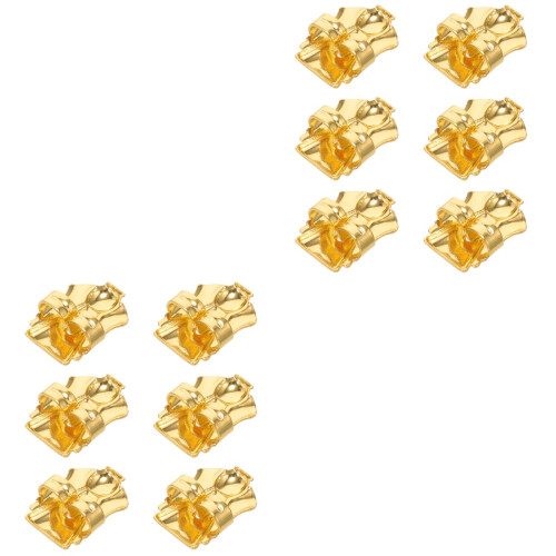 12Pcs Adjustable Gold Earring Backs Copper Ear Lifters for 2