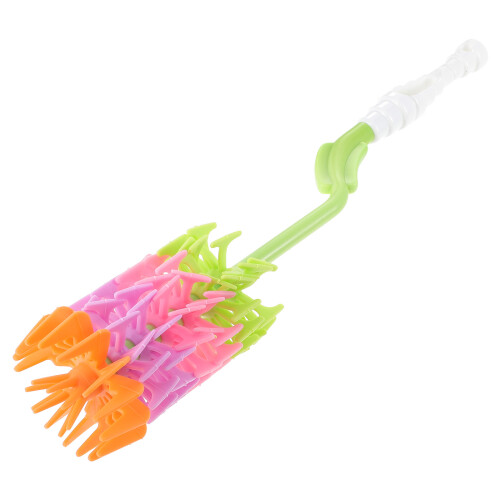 2Pcs Baby Bottle Brush Multi-Color Silicone Long Handle Cleaning Tool 1