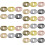 90Pcs Assorted Color Round Spring Snap Hooks Metal Keyring Buckles DIY 7