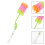 2Pcs Baby Bottle Brush Multi-Color Silicone Long Handle Cleaning Tool 4