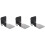 3Pcs Black Metal Wall Mounted Floating Book Shelf for Home 4