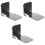 3Pcs Black Metal Wall Mounted Floating Book Shelf for Home 3