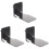 3Pcs Black Metal Wall Mounted Floating Book Shelf for Home 2