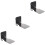 3Pcs Black Metal Wall Mounted Floating Book Shelf for Home 5
