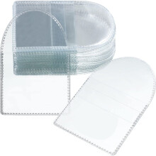 100 Pezzi Portamonete un Tasca Singola, Portamonete Individuali nel Plastica Trasparente da 2 Pollici Portamonete Piccoli Manicotti per Monete