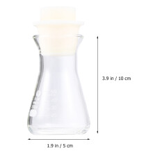 4Pcs Durable Laboratory Bottles Flask Set with Cork and Scale