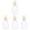4Pcs Durable Laboratory Bottles Flask Set with Cork and Scale 4