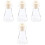 4Pcs Durable Laboratory Bottles Flask Set with Cork and Scale 5