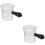 2Pcs Multi-Function Glass Pitchers with Wood Handle for Milk and Cream 7