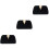 3Pcs Black Decorative Evening Bag Body Handbag 4