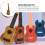 5Pcs Multi Kids Practice Ukulele Toy Musical Instrument Beginner Set 8