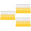 30Pcs Compact Plastic Scratcher Tools Durable Yellow Scrapers 6