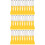 30Pcs Compact Plastic Scratcher Tools Durable Yellow Scrapers 8