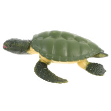 2Pcs Reptile Action Figure Turtle Model Cute Olive Green Decor Piece
