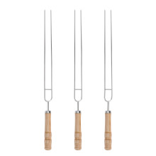 6Pcs Silver Marshmallow Roasting Forks Stainless Steel Bbq Skewers
