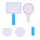 4Pcs Assorted Color Foam Dry Erase Answer Paddles Mini Whiteboards 5