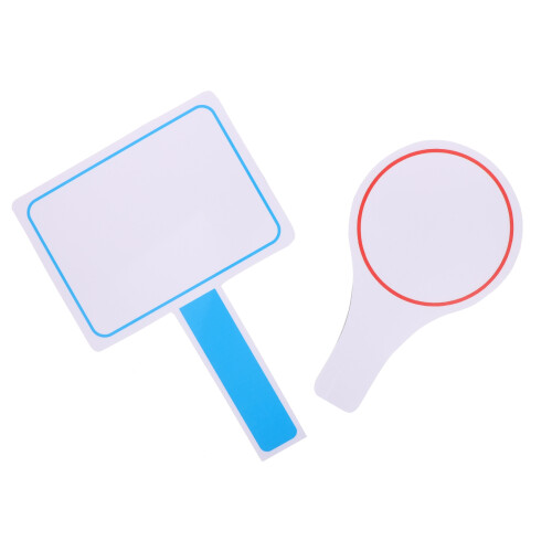 4Pcs Assorted Color Foam Dry Erase Answer Paddles Mini Whiteboards 2