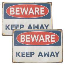 10Pcs Assorted Color Garden Warning Signs Durable Aluminum Outdoor Use