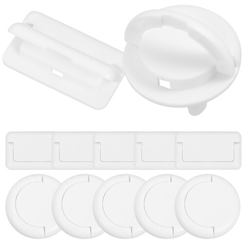 250Pcs White ABS Plug Covers Baby Proofing Safety Socket Protectors 2
