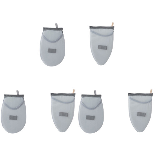 6Pcs Grey Handheld Mini Ironing Boards with Hanging Storage 2