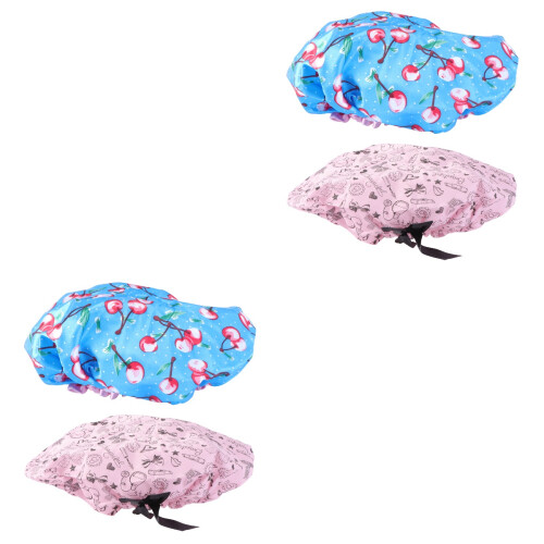 4St Elastische Waterdichte Douchemuts Voor Dames Diverse Kleuren 2