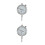 2Pcs High Resolution Silver Dial Gauge with Wear-Resistant Probe Head 3