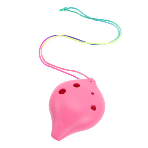 2Pcs Compact Pink ABS Beginner 6-Hole Ocarina Music Instrument 1