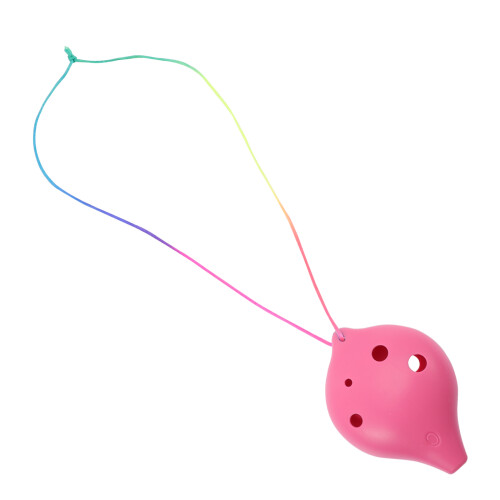 2Pcs Compact Pink ABS Beginner 6-Hole Ocarina Music Instrument 2